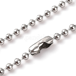 Colliers à pendentif rectangulaire en acier inoxydable 304 anti-ternissement avec chaîne à billes&nbsp;NJEW-K273-05P