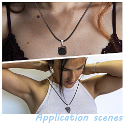 24 pendentif en obsidienne flocon de neige naturelle&nbsp;G-UN0001-16B
