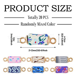 20 Stück Polymer Clay Säulenglieder Verbinder Charms&nbsp;CLAY-TADJ0001-02