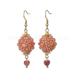 Boucles d'oreilles pendantes en verre&nbsp;EJEW-MZ00814