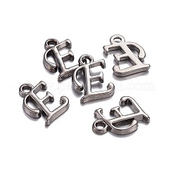 Gunmetal überzogene Legierung Buchstaben Anhänger&nbsp;PALLOY-P097-03-E