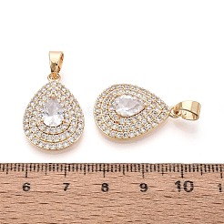 Ciondoli in ottone con pavé di zirconi chiari&nbsp;KK-T081-05G
