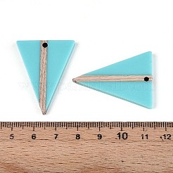 Colgantes de resina opaca y madera&nbsp;RESI-T057-43A