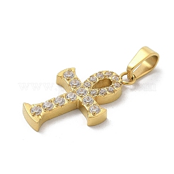Placcatura ionica (ip) 304 acciaio inossidabile micro pavé zirconia cubica pendenti&nbsp;STAS-Z107-08G-03