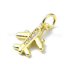 Messing-Charms mit Mikropavé und klarem Zirkonia&nbsp;KK-H475-41G