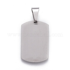 Colgantes de etiquetas en blanco con estampado de acero inoxidable 201 resistente al deslustre&nbsp;STAS-O044-01-P122