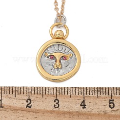 Messing-Halsketten mit Tarot-Anhängern mit zwölf Sternbildern&nbsp;LS-NJEW-Q006-01G-G