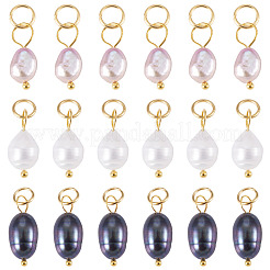 30 pièces 3 styles pendentifs en perles d'eau douce naturelles&nbsp;PALLOY-TAC0306