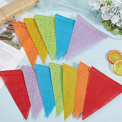 Wimpelfahnen Banner aus Leinen und Kordel&nbsp;DIY-WH20001-99G