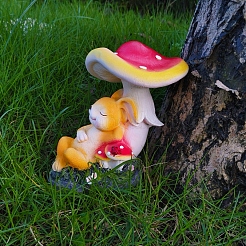 Hase aus Harz mit Pilzfiguren&nbsp;GARD-PW0001-03