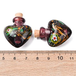 Colgantes de botella de perfume hechos a mano de lampwork&nbsp;LAMP-H072-02A