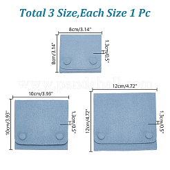 3 sac à bijoux à rabat en microfibre&nbsp;ABAG-AR0001-06B