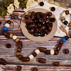 160 Stück 2 Arten Holzperlen&nbsp;WOOD-PA0001-31
