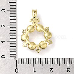 Cremagliera placcatura micro ottone spianare pendenti zirconi&nbsp;KK-P248-01G
