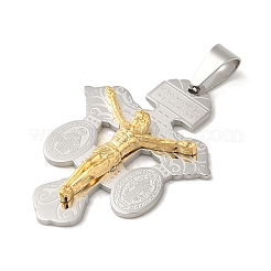 Pendentifs en acier inoxydable 304 avec placage ionique (IP)&nbsp;STAS-C103-02GP