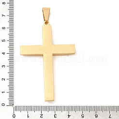 Placcatura ionica (ip) 304 acciaio inossidabile croce grandi pendenti&nbsp;STAS-I043-04G
