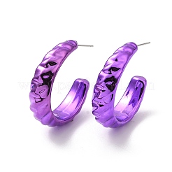 Orecchini a bottone in acrilico con anello twist&nbsp;EJEW-P251-24