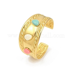 Braccialetti larghi in acciaio inossidabile 304 per donna&nbsp;BJEW-K285-02G