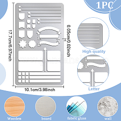 Retro-Schablonen für Metallstanzformen aus Edelstahl&nbsp;DIY-WH0242-389