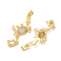 Pendentifs en laiton zircon cubique transparent&nbsp;CU-CBAFC45-01G