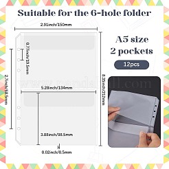 12 borsa portaoggetti in PVC con astuccio portapenne&nbsp;DIY-SP0004-60C