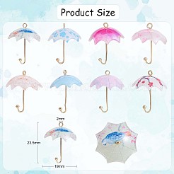 16 x Acryl-Regenschirm-Charm-Anhänger&nbsp;JX313A