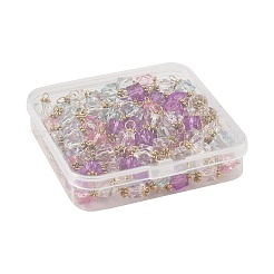 100 Stück klare facettierte Würfel-Verbindungsanhänger aus Acryl&nbsp;PALLOY-FS00042-01