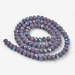 Chapelets de perles en verre opaque de couleur unie&nbsp;EGLA-A034-P2mm-L10
