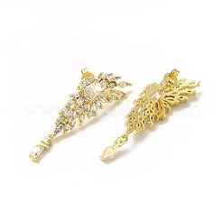 Orecchini pendenti con ali di zirconi chiari&nbsp;EJEW-H093-17G