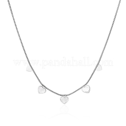 Collares colgantes de acero inoxidable con un corazón para mujer&nbsp;DA3122-1