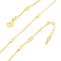 Collares de cadena de satélite de latón para mujer&nbsp;NJEW-D302-67G
