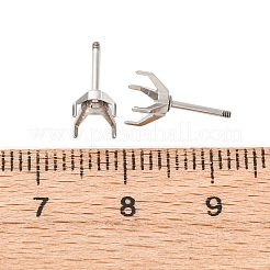 Ohrstecker-Beschläge aus Edelstahl 304&nbsp;STAS-B091-02A-06P