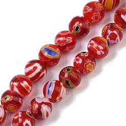 Handgemachte Millefiori Bunte Malerei Perlen Stränge&nbsp;LAMP-G166-10A