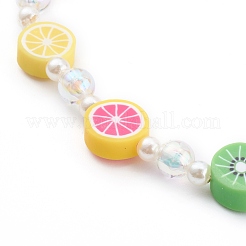 Cinghie mobili con perline di frutta in argilla polimerica&nbsp;X-HJEW-JM00413-01