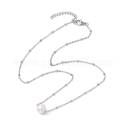 Collares redondos con colgantes de perlas cultivadas de agua dulce naturales&nbsp;X-NJEW-JN04965