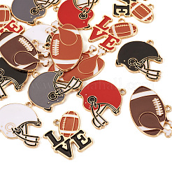 16pcs 8 styles de pendentifs en émail en alliage&nbsp;ENAM-TA0001-79