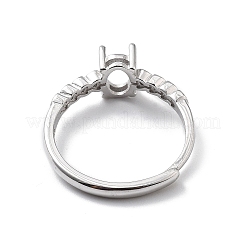 Verstellbarer rhodinierter Sterlingsilber-Ring mit 925 klaren Zirkonia-Komponenten&nbsp;STER-C011-05P