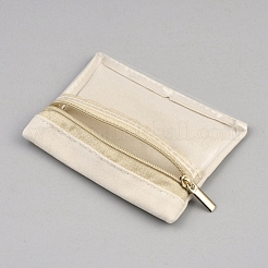 Pochettes à fermeture éclair en velours pour bijoux&nbsp;ABAG-WH0063-127