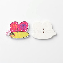 Boutons en bois papillon 2 trous&nbsp;BUTT-D049-06