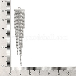 Pendentif pompons chaînes boules en laiton&nbsp;KK-K276-01P