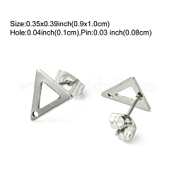 10 pz 201 orecchini a bottone in acciaio inossidabile con foro&nbsp;EJEW-FS0001-14A
