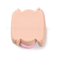 Cabochon in resina opaca con decodificazione di cibo imitazione di maiale carino&nbsp;CRES-M016-01A