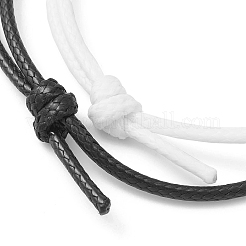 2 Stück 2-farbiges Legierungs-Emaille-Geister-Charme-Armband-Set&nbsp;BJEW-TA00307