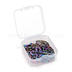 24 stücke 6 stil regenbogenfarben legierung anhänger&nbsp;FIND-LS0001-15MC