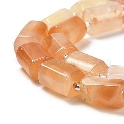 Brins de perles d'agate du Botswana orange naturel&nbsp;G-N327-06-31