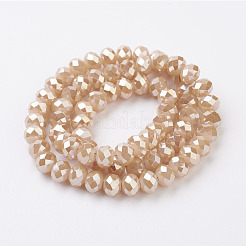 Chapelets de perles en verre électroplaqué&nbsp;X-EGLA-D020-8x5mm-76