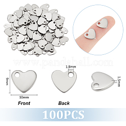 100 Stück 304 Edelstahl-Stanz-Leeranhänger&nbsp;FIND-UN0015-55