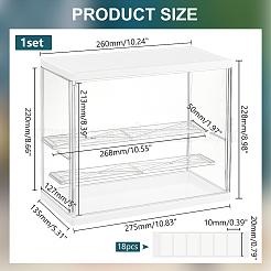 Zusammengebaute rechteckige Acryl-Actionfiguren-Displayboxen&nbsp;ODIS-WH0017-096B