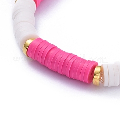 Handgemachte Polymer Clay heishi Perlen Stretch Armbänder&nbsp;BJEW-JB05091-02