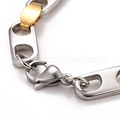 Collier à maillons ovales en acier inoxydable 304 avec placage sous vide PVD&nbsp;STAS-E160-22GP